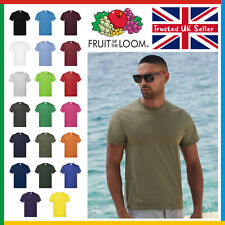 Mens Plain T-Shirt / Fruit of the Loom Original Tee / New Value Blank T Shirt for sale  Shipping to South Africa