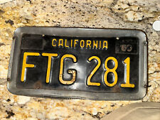 1963 california license for sale  Garden Grove