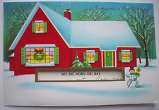 Casa com boneco de neve Big Horn Drive cartão de Natal vintage * XA2 comprar usado  Enviando para Brazil