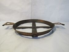 Antique Hammered Copper Stoneware Pot Dish Cradle Carrier Stand Trivet  Z68S, used for sale  Shipping to South Africa