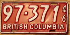 british columbia license plate for sale  Boulder