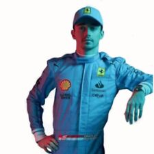 2024 New Model Charles Leclrec Ferrari Miami Grad Prix Blue Color Race Suit for sale  Shipping to South Africa