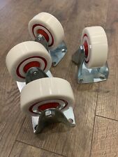 Industrial Heavy Duty German Made Bilckle Casters 100x35 Rigid Non Marking, used for sale  Shipping to South Africa