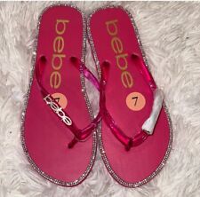 Chanclas para mujer Bebe rosa estrás logotipo de Bebe talla 7 segunda mano  Embacar hacia Mexico