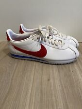 Używany, Nike Cortez Damskie Rozmiar 9 Białe Czerwone Niebieskie Buty do biegania Sneakersy 807471-103 na sprzedaż  Wysyłka do Poland