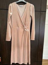 Sukienka beżowa S/M z weluru delikatna elegancka import, używany na sprzedaż  PL
