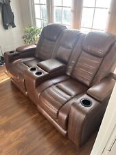 Brown leather reclining for sale  Oakland