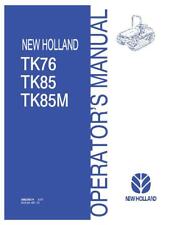 NOVO MANUAL DO OPERADOR DO TRATOR DE ESTEIRA HOLLAND TK76 TK85 TK85M, usado comprar usado  Enviando para Brazil