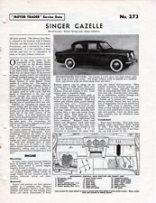 Singer gazelle 1956 for sale  WARRINGTON