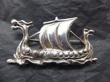 Used, VINTAGE ICELANAD SILVER VIKING SHIP BROOCH PIN HANDMADE ICELANDIC for sale  Shipping to South Africa