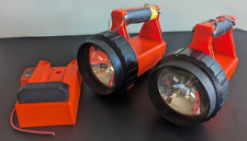 Lot of 2 Streamlight Fire Vulcan Light Rechargeable Strobe Rear Emergency Orange, used for sale  Shipping to South Africa