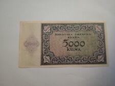 Banconote ccroazia 5000 usato  Grezzana
