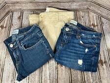 Lote de 3 shorts jeans chino AEROPOSTALE AERO feminino júnior 1/2 curto comprar usado  Enviando para Brazil