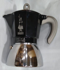 Cafetera espresso italiana de inducción Bialetti Moka 6 tazas 7,9 OZ negra plateada, usado segunda mano  Embacar hacia Argentina