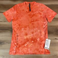 Camisa masculina Lululemon grande alway ágil laranja manga curta gola redonda comprar usado  Enviando para Brazil