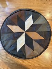 leather floor pouf ottoman for sale  Saranac Lake