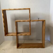 Estante de pared de madera de colección Knick Knack Curio caja de exhibición borde festoneado Japón 2 piezas, usado segunda mano  Embacar hacia Argentina