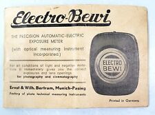Medidor de luz vintage Electro BEWI súper fotografía hecho en Alemania. Solo manual. segunda mano  Embacar hacia Argentina