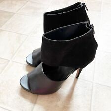 Apt.9 Women's Black Back Zip Peep Toe Dressy Platform High Heels Size 8, used for sale  Shipping to South Africa