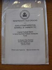 10/01/1995 Renfrew FC Old Crooks v Dulka Pumpherston Serraria e Curtume [Amigável, usado comprar usado  Enviando para Brazil