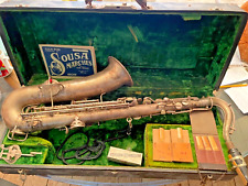 Saxofone pan-americano 1926 Conn com estojo e extras Pat’D 14 de setembro de 1915 C P28758 comprar usado  Enviando para Brazil
