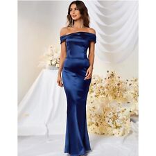 • Muxxn Blue Mermaid Off the Shoulder Stretch Evening Gown • Size Small for sale  Shipping to South Africa