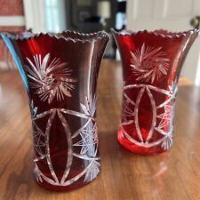 beautiful vases red pair for sale  Saint Albans