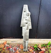 Escultura em pedra cultivada vintage arte de parede de concreto brutalista MCM mãe e filho comprar usado  Enviando para Brazil
