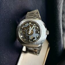 vintage lucerne skeleton stainless steel watch 44mm for sale  Shipping to South Africa