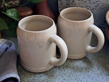 Set Of 2 Prost Mitenand Hürlimann  Stein Mugs 0.4l Unique Hidden Cityscape 16oz for sale  Shipping to South Africa
