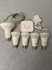 Used, Philips Hue 2.1 Bridge w/  5 White Ambiance Light bulbs for sale  Shipping to South Africa