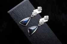 Spectrolite Silver Earrings Handmade Silver Earring Natural Stone for sale  Shipping to South Africa