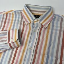 Paul & Shark Yachting Multicolor Striped Long Sleeve Shirt Cotton Men’s XL Italy for sale  Shipping to South Africa
