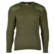 Original British army pullover Commando Green Olive sweater Wool Men Jumper  myynnissä  Leverans till Finland