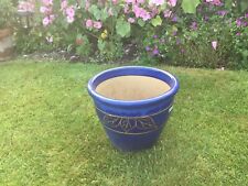 large blue ceramic plant pot for sale  BASILDON