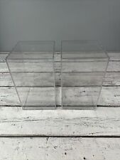 conjunto de 2 caixas de plástico transparente acrílico à prova de poeira 11x6,5x6,5 comprar usado  Enviando para Brazil