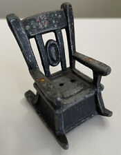 Cadeira de balanço miniatura vintage para casa de bonecas, ferro fundido preto comprar usado  Enviando para Brazil