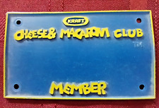 Placa de licença de bicicleta membro do clube de queijo e macarrão KRAFT comprar usado  Enviando para Brazil