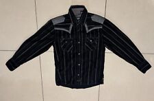 Camisa FENDER Custom Shop Talla M con botones a presión a rayas negra algodón manga larga segunda mano  Embacar hacia Argentina