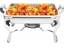 Chafing Dish Pan Stainless Steel Catering Food Warmer Heater Container w/ Lid for sale  Shipping to South Africa