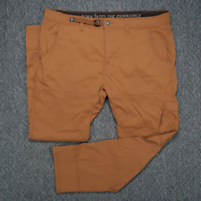 Pantalones Prana para Hombre 40x30 Marrón Elástico Zion II Frente Plano Recto con Belados segunda mano  Embacar hacia Argentina