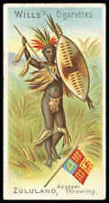 Wills - 'Sports of All Nations (Traveller)' - Zululand - Assegai Throwing (1900) for sale  Shipping to South Africa