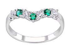 Sterling silver emerald for sale  BIRMINGHAM