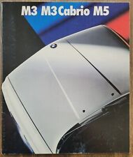 BMW M3 E30/Cabrio/M5 E34 XL Prospwkt/brochure/folleto/opuscolo/broszura/broschyr, usado comprar usado  Enviando para Brazil