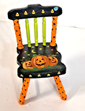 Cadeira de madeira temática de Halloween 3"x2" casa de bonecas cadeira miniatura pintada à mão comprar usado  Enviando para Brazil