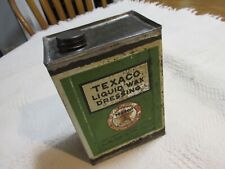 Óleo de lata de cera líquida Texaco verde antigo 1/4 galão comprar usado  Enviando para Brazil