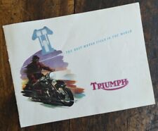 Folleto de libro de motocicleta Triumph 1953 catálogo preunidad Tr5 5T T100 6T Tigre todo segunda mano  Embacar hacia Argentina