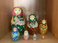 Bonecas de aninhamento russas Matryoshka (conjunto de 7) por Elena Gamova, Moscou, seminovas comprar usado  Enviando para Brazil