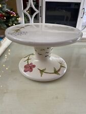 Vintage Ceramic Riser/Pedestal Handpainted Flowers Natural Glazing Country Core for sale  Shipping to South Africa