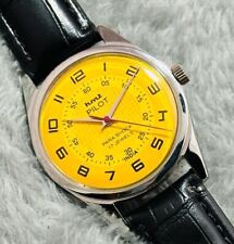  Relógio masculino vintage piloto HMT mostrador amarelo corda manual movimento 17 joias comprar usado  Enviando para Brazil